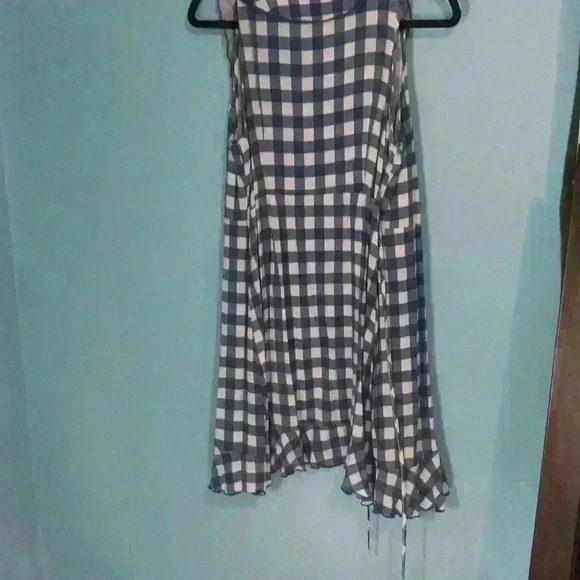 Charlotte Russe blue white, cottage, tie front,boho, festival, Prairie size L - Picture 4 of 6